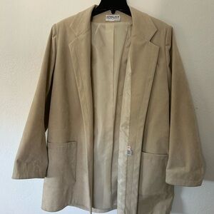 Vintage Beige Ultrasuede Women's Blazer